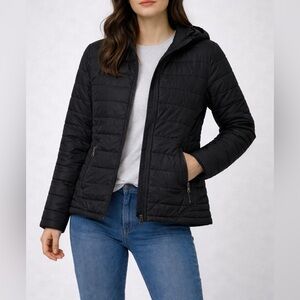 American Eagle XL Black Down Blend Puffer Jacket Cozy Winter Insulated Coat